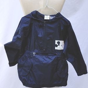 Disney pull over rain jacket/wind breaker, 3/4 zip, Mickey Sport, XS, 4-5, navy